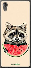 Чохол на Sony Xperia XA1 G3112 Єнотик з кавуном "4605u-964-2448"