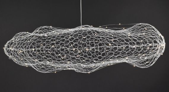 Люстра світлодіодна підвісна LED світильник для квартири на стелю лед 27659 Хром 25-200х45х100 см. | Зображення 5