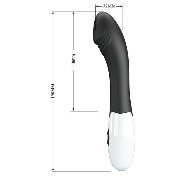 Вібратор для точки G Pretty Love Elemental Vibrator чорний, 19 х 3.2 см Sex Aura | Зображення 9