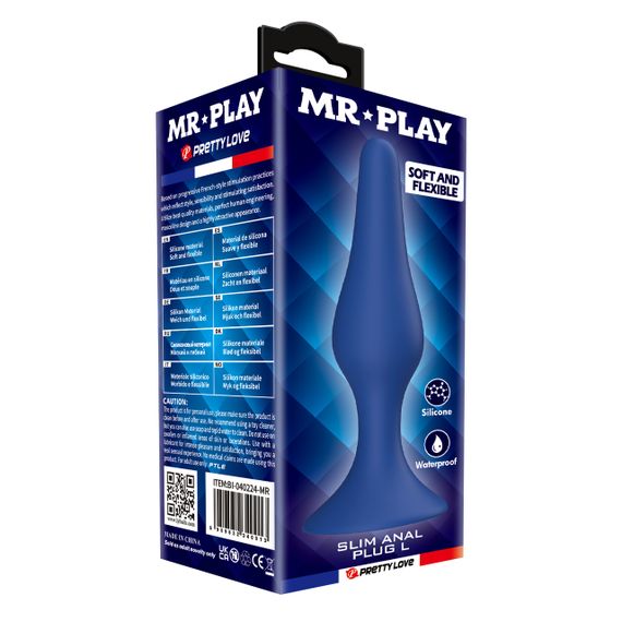 Анальна пробка MR.PLAY - Slim Anal Plug L, BI-040224-MR Sex Aura | Зображення 7