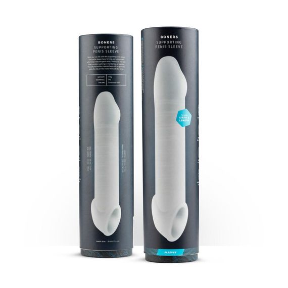 Насадка на член Boners Supporting Penis Sleeve, +5 см к длине, отверстие для яичек sexstyle | Зображення 11