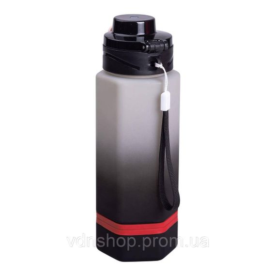 Бутылка для воды 650 мл бутылочка с поилкой для спорта и школы 23 см Keep Going Черная HP-14-47B | Зображення 1