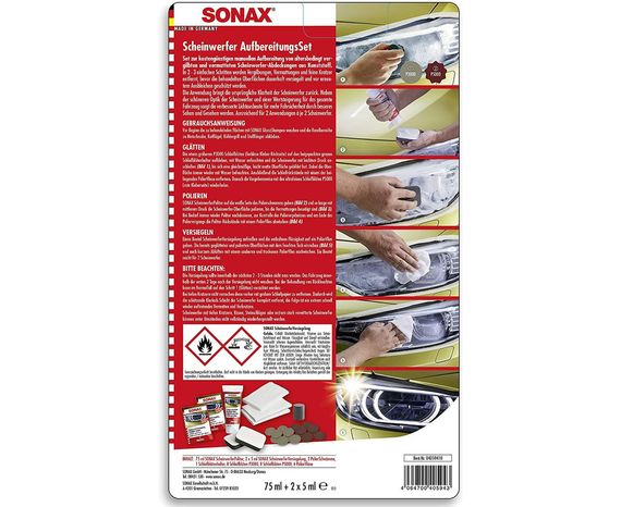 Sonax Набор для полировки пластиковых фар | Зображення 6