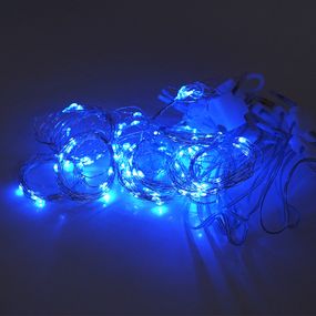 Гірлянда 300LED Штора (Blue), USB+пульт, мідний провід, 8 режимів, 3*3метри, прозора ізоляція, BOX