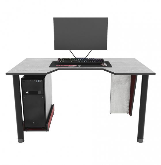 Стол геймерский ZEUS GAMER-2 бетонкрасный бок | Зображення 4