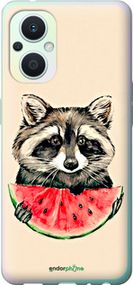 Чохол на Oppo Reno8 Lite Єнотик з кавуном "4605u-2755-2448"