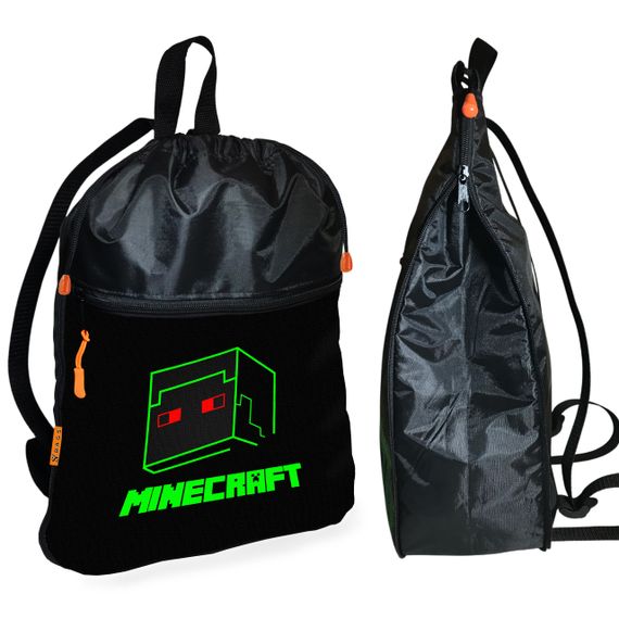 Школьный рюкзак детский Minecraft + Сумка для обуви спортивной формы рюкзак-мешок  для мальчика (01726) | Зображення 1