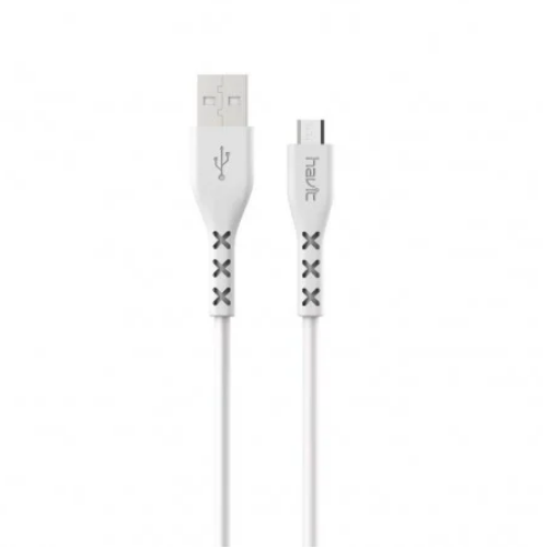 Кабель USB MicroUSB Havit HV-H67 2,0A 1м білий