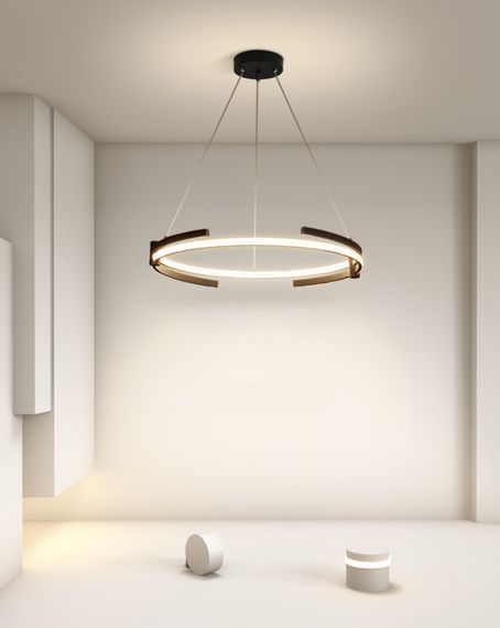 Люстра світлодіодна підвісна LED світильник для квартири на стелю лед 26739 Чорний 40-200х65х65 см. | Зображення 5