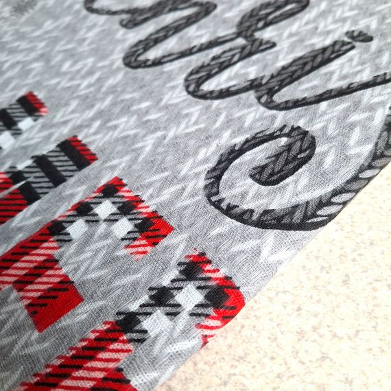 Кухонний рушник SoundSleep Merry Christmas різдвяний вафельний 45х60 см сіро-червоний (2800004667210) | Зображення 6