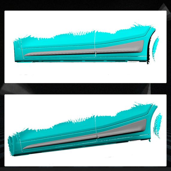 Боковые пороги (Карбон) для Smart 1 2022- гг | Зображення 1