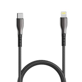 Кабель Aspor A110PD L Type-C – Lightning 27W/2м Nylon- черный
