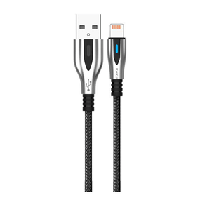 USB кабель Kaku KSC-097 USB - Lightning 1.2 m з індикатором - Black