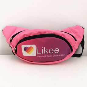 Бананка молодіжна з тканини Likee рожева. JW-561 Модель: 18358