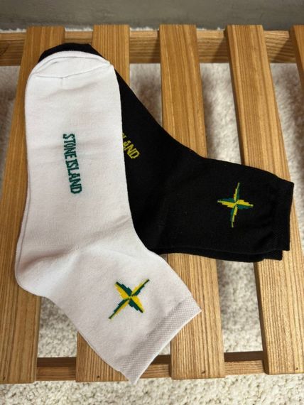 Костюм Stone Island зіп худі м'ята чорні штани + 2 пари шкарпеток у подарунок | Зображення 2