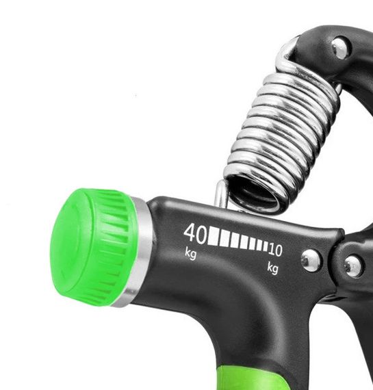 Еспандер кистьовий PowerPlay PP-4323 з регульованим навантаженням 10-40 кг. Strength Grip Чорно-зелений | Зображення 2