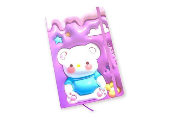 Блокнот на гумці Bunny 762619MLА6  8.7×13.5см ,80 арк.,тверда обкладинка