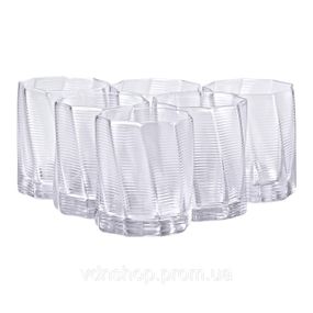 Набір із шести склянок об'ємом 300 мл для лимонаду, соку та коктейлів HP-16-15