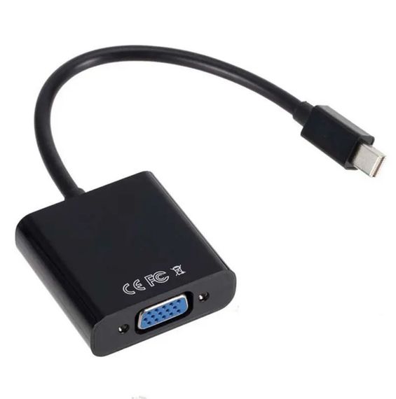 Адаптер-перетворювач Mini Display Port (Thunderbolt) - VGA - (чорний) | Зображення 2