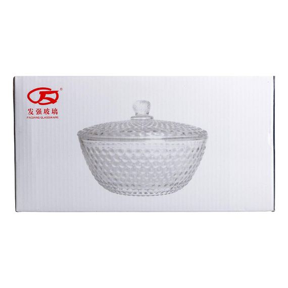 Ваза для фруктів скляна з кришкою 25 см | Зображення 6