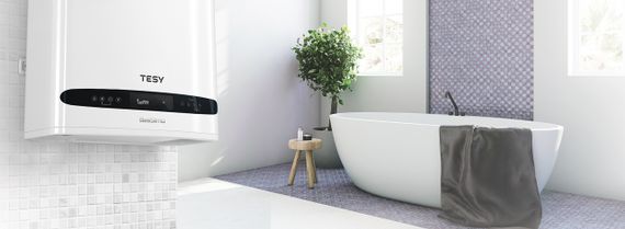 Бойлер Tesy GCR 802722 E31 ECW BelliSlimo 2,2 кВт, "мокрий" ТЕН, 65 л, універсальний, прямокутний, білий (304606) | Зображення 3