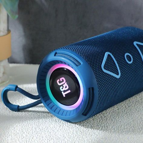 Bluetooth колонка портативна TG656 FM-радіо, потужна переносна акустична колонка. Колір: синій | Зображення 2