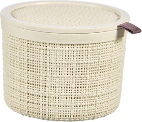 Корзина для хранения с крышкой Curver (Курвер) Jute 2 л (01903) Кремовый
