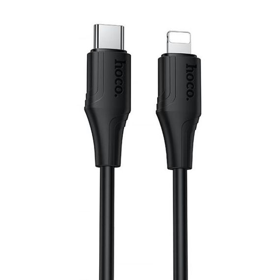 Дата кабель Hoco X124 Bien silicone Type-C to Lightning 27W (1m) Black