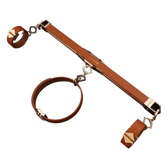 Фиксатор-распорка LOCKINK Adjustable Spreader Bar Set - Brown Sex Aura
