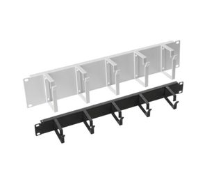 Кабельный организатор MIRSAN горизонтальный  19&quot; 1U 5 колец, RAL 9005 (MR.OKB1U19.01)