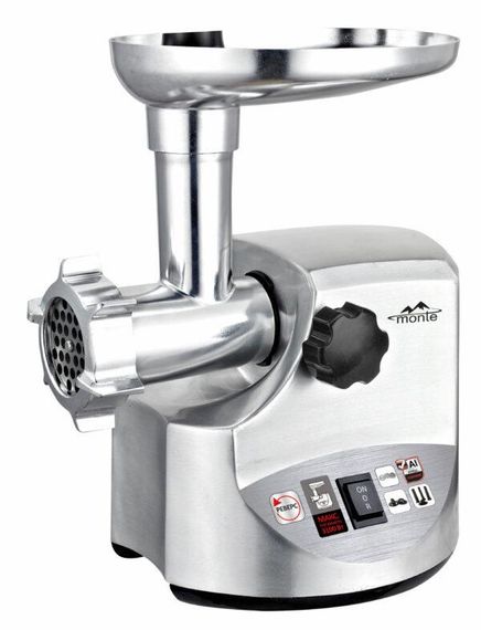 М'ясорубка електрична Monte MT-3150, 3100 Вт, з металевим шнеком і реверсом, для дому та кухні