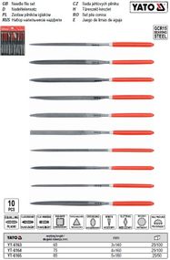 Набір надфіль l=140/65 b=3 10 штук YATO YT-6163