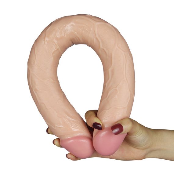 Двухсторонний фаллоимитатор - King-Sized Realistic Slim Ultra Double Dildo 17" sexstyle | Зображення 3