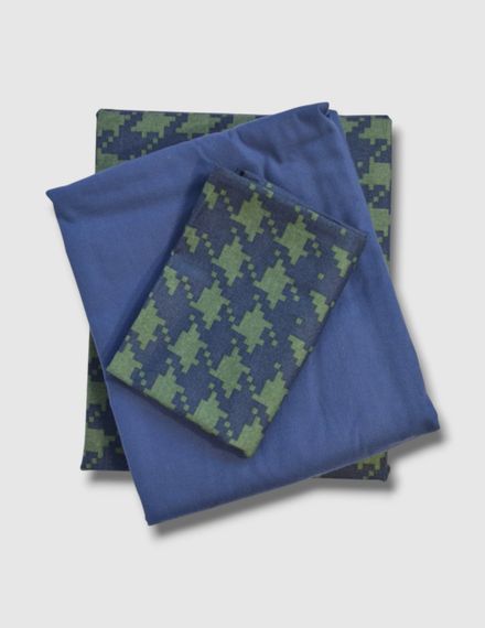 Комплект постельного белья First Choice Flanel 200×220 см Sadora Navy Blue | Зображення 1