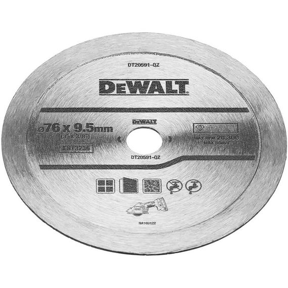 Диск алмазний 76*1,0*10мм DeWALT DT20591 | Зображення 1