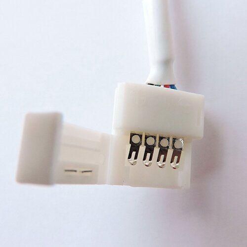 Конектор для свiтлодiодних стрiчок OEM SC- 10mm RGB joint joint-F wire (затискач-дрiт-затискач "папа | Зображення 2