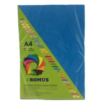 Бумага Romus А4 80 г/м2 100c, blue dark (R51383)
