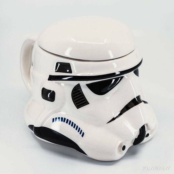 Чашка Кружка Бокал с крышкой Star Wars 3D Штурмовик (Белая) Керамика | Зображення 5