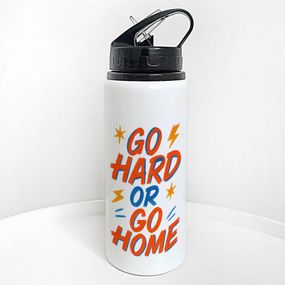 Пляшка для води з трубочкою Go hard or go home 600 мл (PLV_25A042)