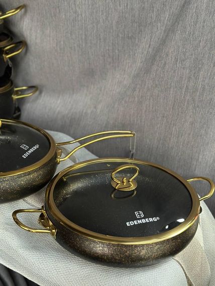 Набор посуды Edenberg EB-12932 10 предметов черный | Зображення 2
