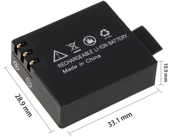 Акумулятор для екшн камер Eken H8 / H8R / H9 / H8 PLUS / W9 / G3 | Зображення 2