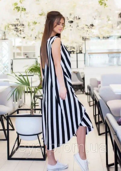 Плаття для жінок колір чорний/білий розмір 5XL FI_000276 | Зображення 3