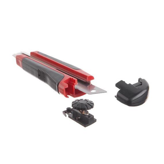 Ніж із металевою напрямною під лезо з погумованою ручкою INTERTOOL HT-05031 | Зображення 3