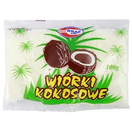 Кокосовая стружка белая Kraf Pak, 100г Польша