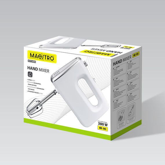 Міксер ручний Maestro MR-503, 500 Вт, для збивання і замішування тіста | Зображення 4