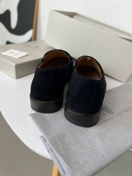 Лофери Brunello Cucinelli Black чорні ob433 | Зображення 3