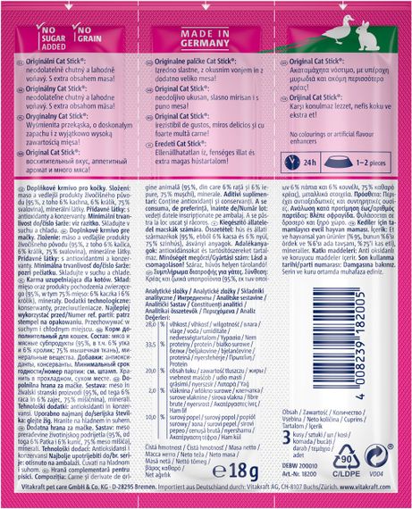 Ласощі для котів з кроликом та качкою Vitakraft Sticks Rabbit Duck, 3 шт х 6 гр | Зображення 1