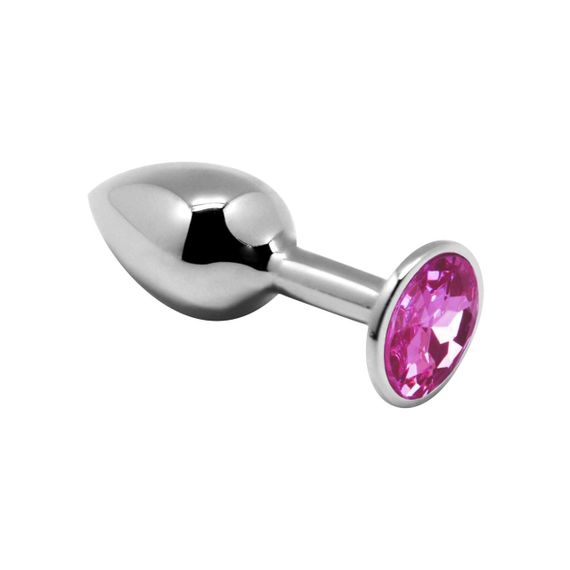 Металева анальна пробка з кристалом Alive Mini Metal Butt Plug Pink M Sex Aura