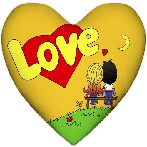 Подушка серце XXL Love, жёлтая 57x57 см (6PS_17LV003)