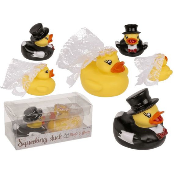 Іграшка качки, наречений і наречена Squeaking ducks, Bride & Groom 6см sexstyle